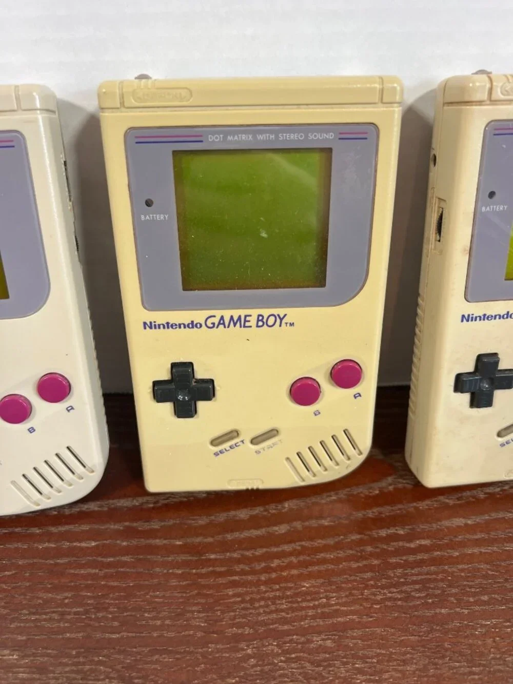 Three Nintendo Game Boy DMG-01 1989 Handheld Console Parts Only Untested Bundle